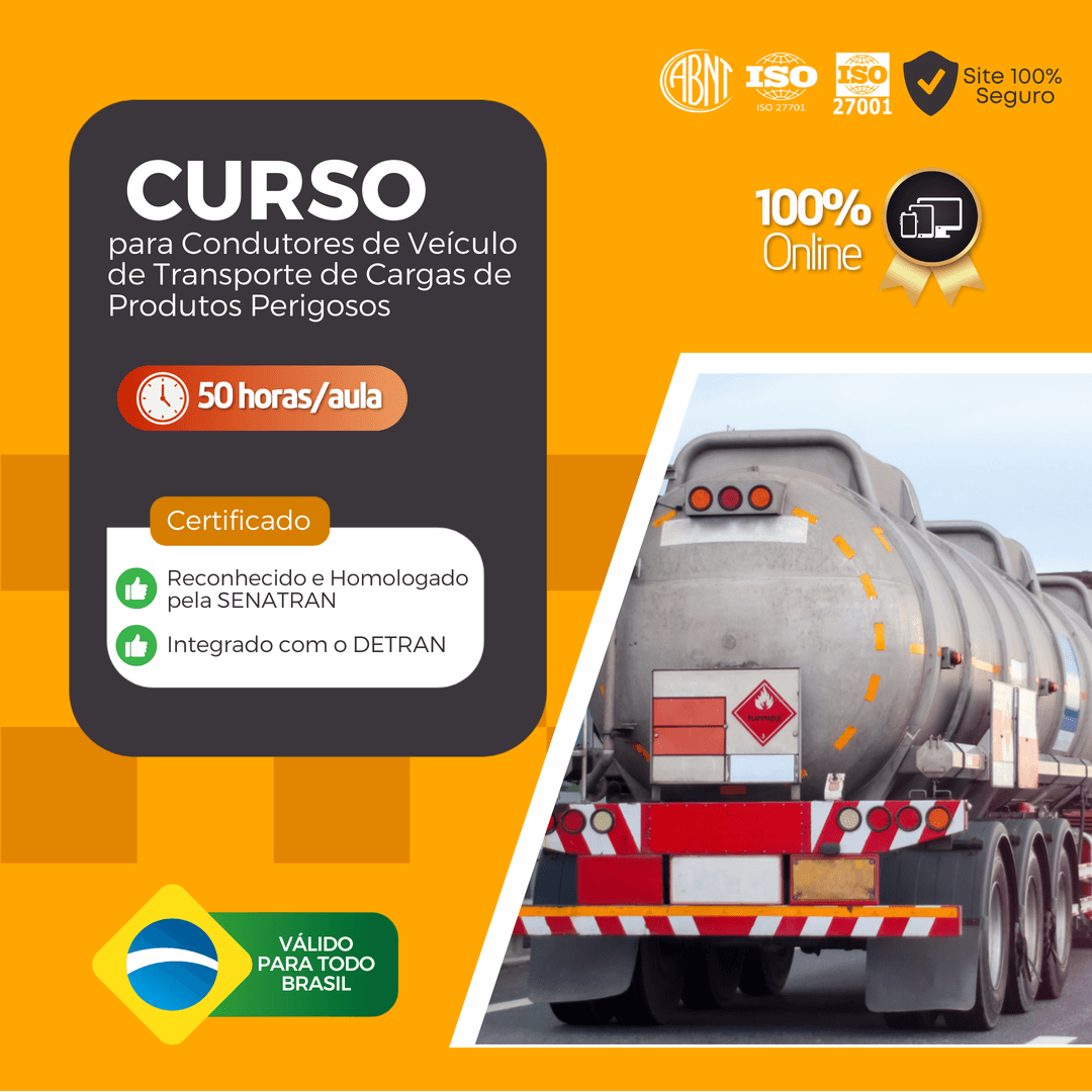 CURSO ESPECIALIZADO DE TRANSPORTE DE PRODUTOS PERIGOSOS - MOPP